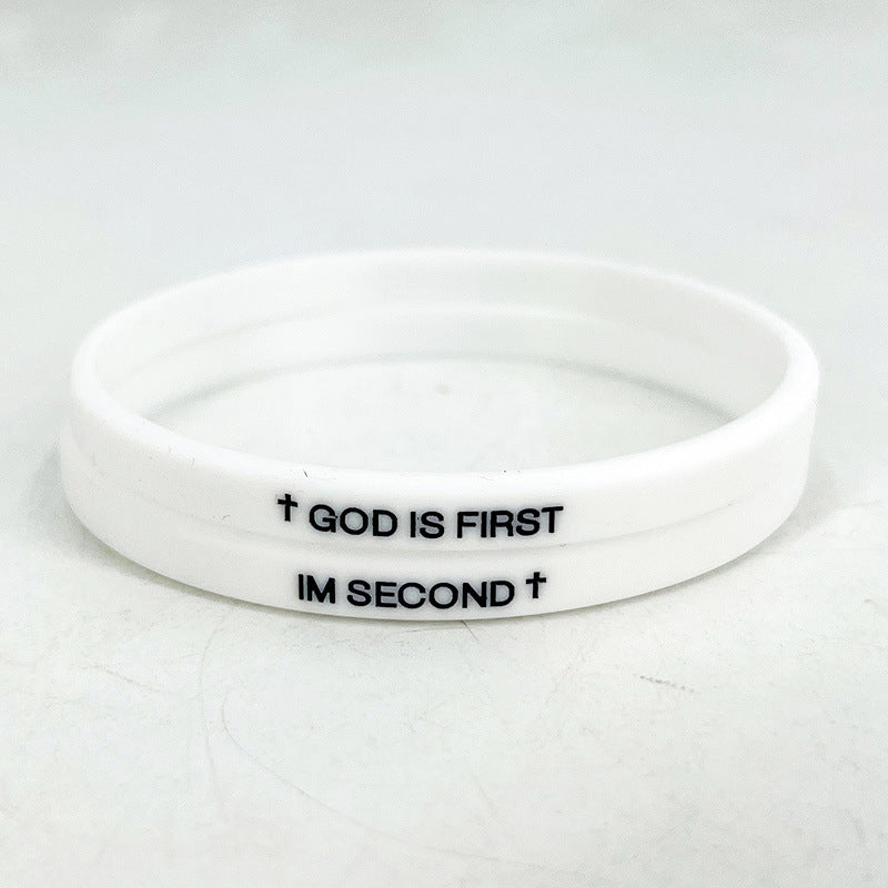 2 Pack- God Is First Bracelet Im Second Motivational Message Bracelet