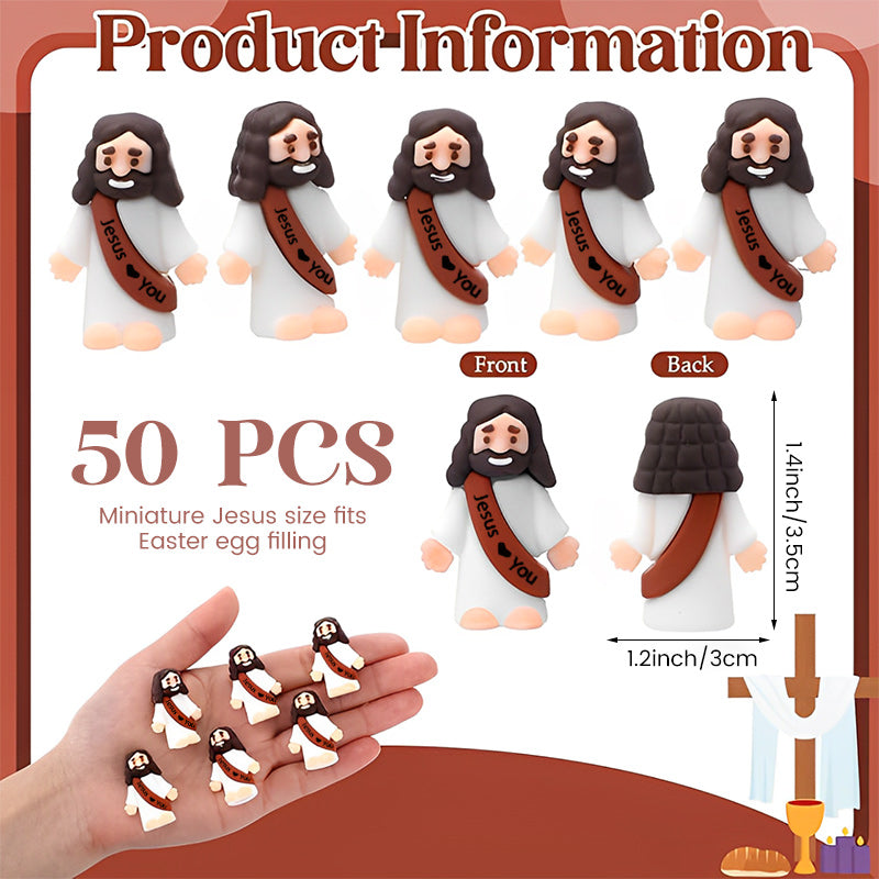 Mini Jesus Figurines With Jesus love You Slogan