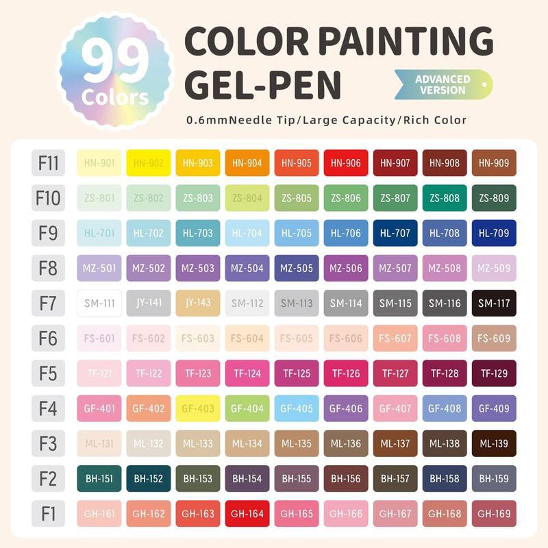 45/72/99 Colors Gel Pen Set