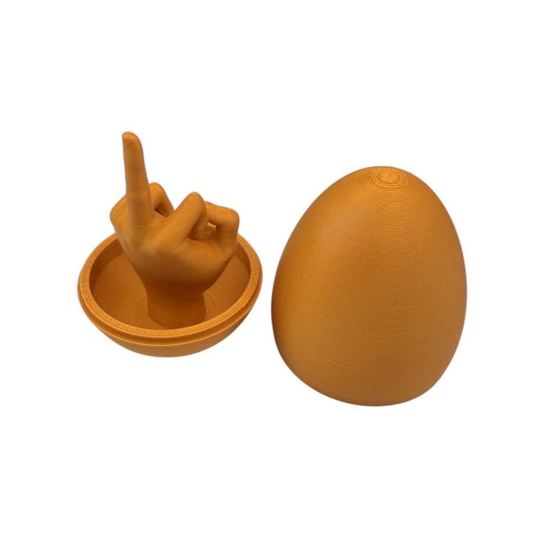 Funny 3D Printed Middle Finger Egg
