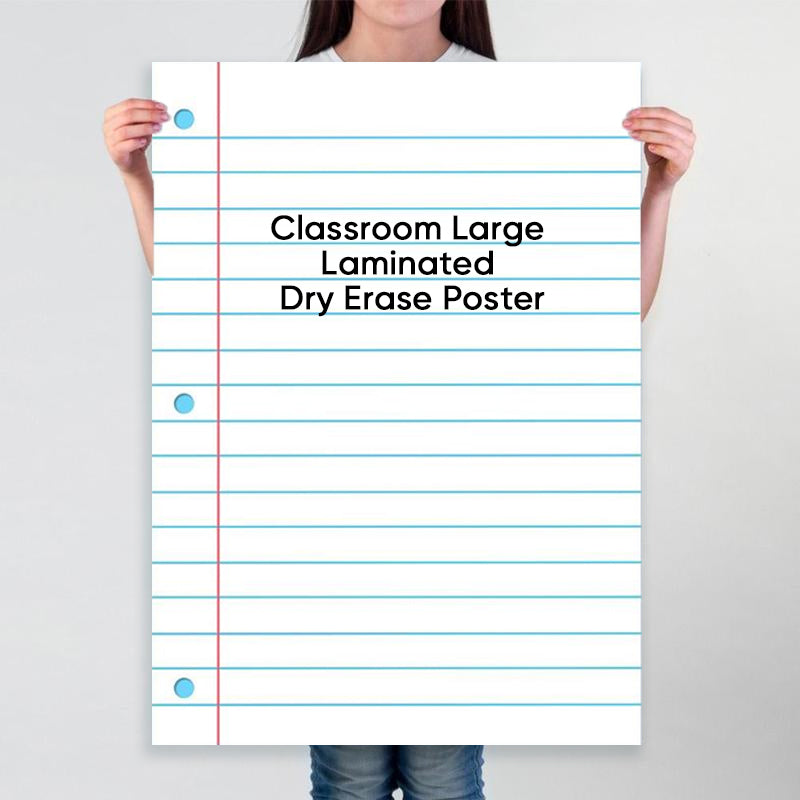 Large Laminated Dry Erase Posters