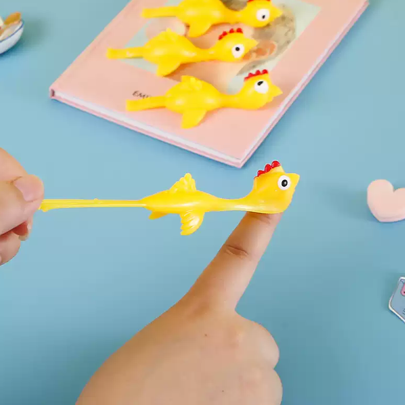 Slingshot Chicken Flying Finger Toy