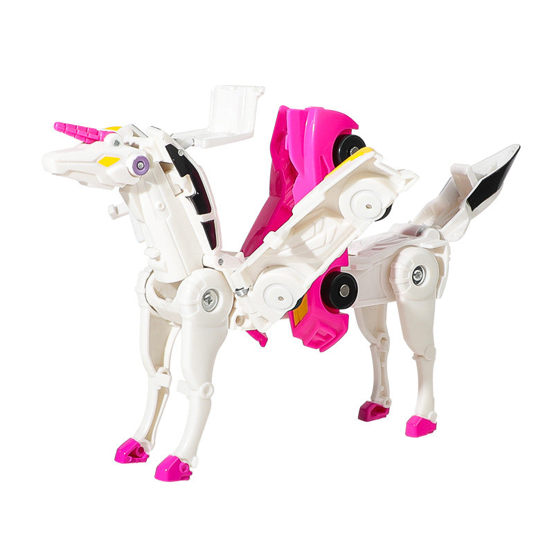 Transform car toys into magical flying horses and unicomns!