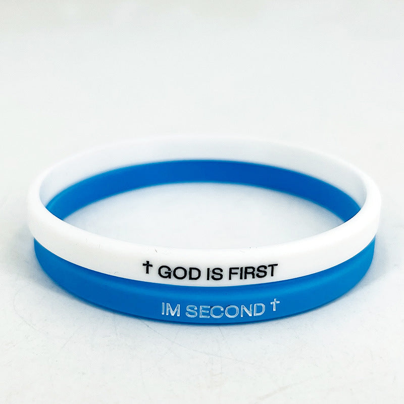 2 Pack- God Is First Bracelet Im Second Motivational Message Bracelet