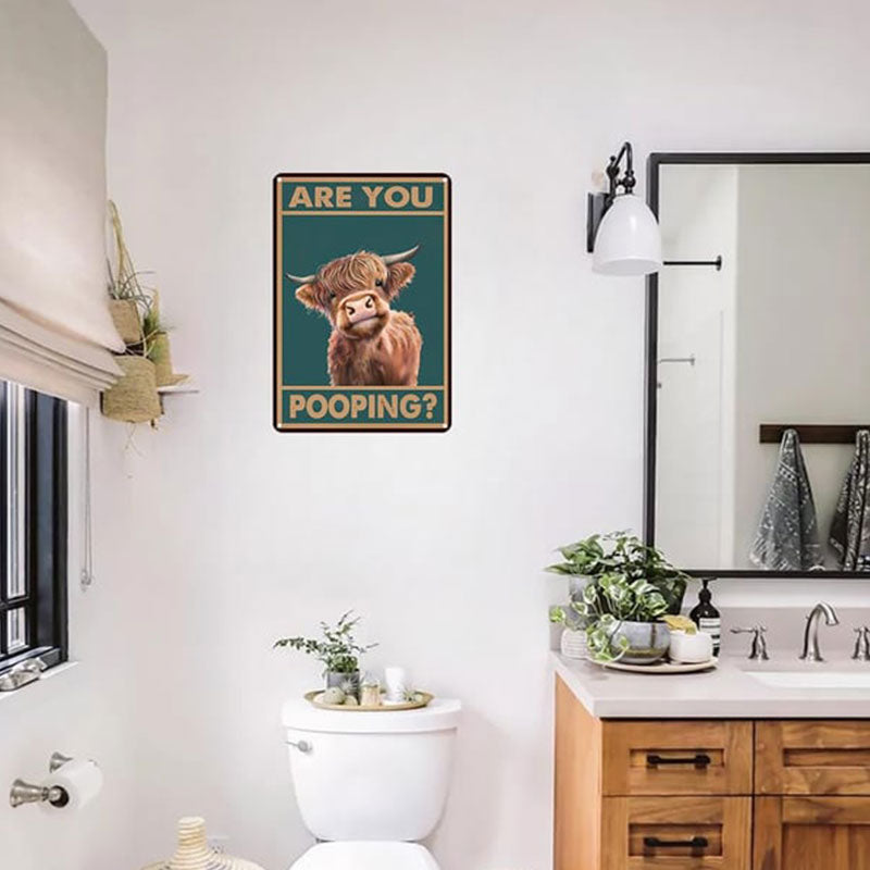 Vintage Highland Cow Tin Sign