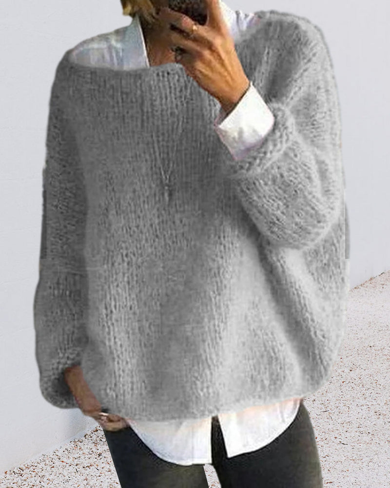 Round Neck Color Sweater