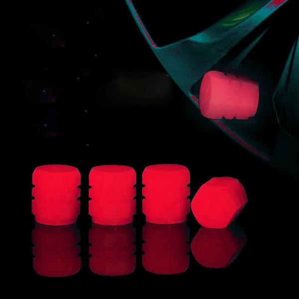 Universal Fluorescent Tire Valve Caps (4 PCS/Set)