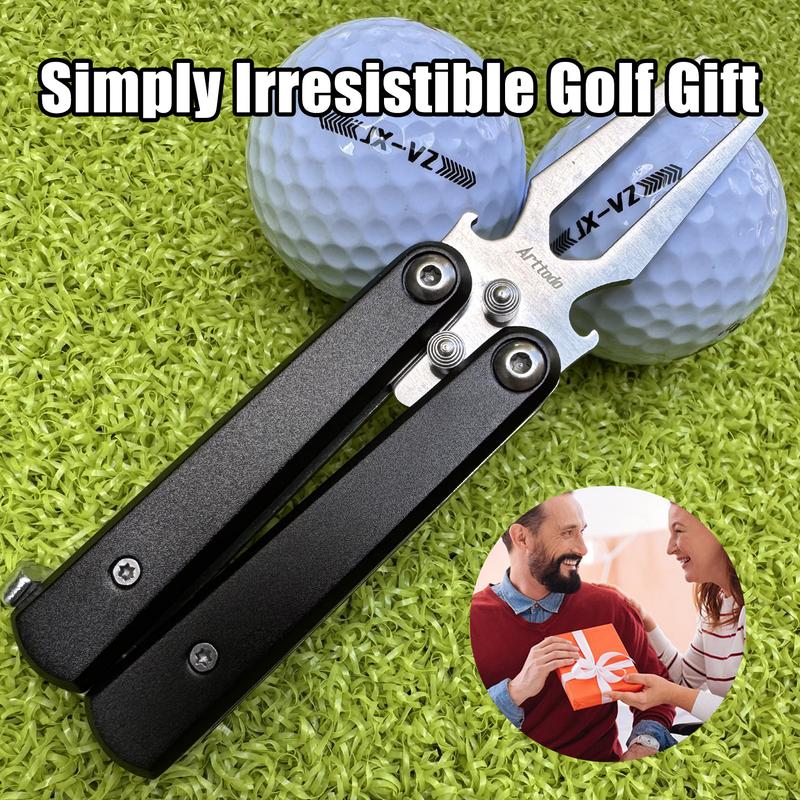 Folding Butterfly Golf Divot Tool with Bottle Opener