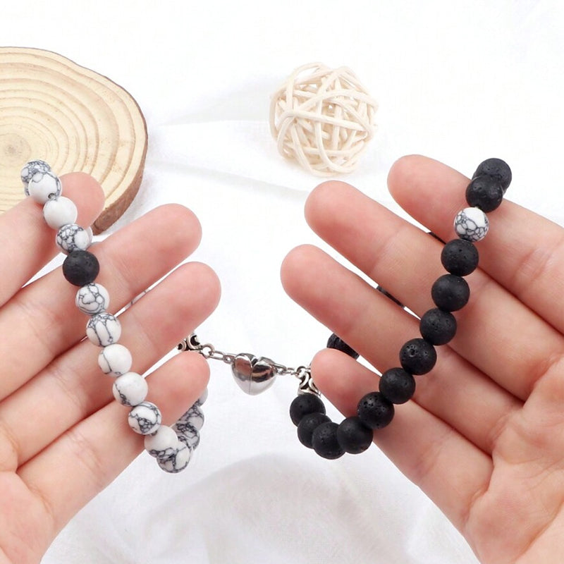 Couple Friendship Magnetic Heart Bracelet - 2 Pack