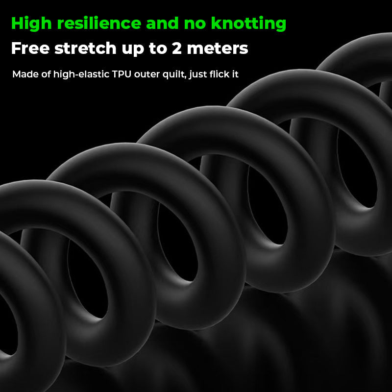 4-in-1 Coiled 240W Rapid Charging Cable