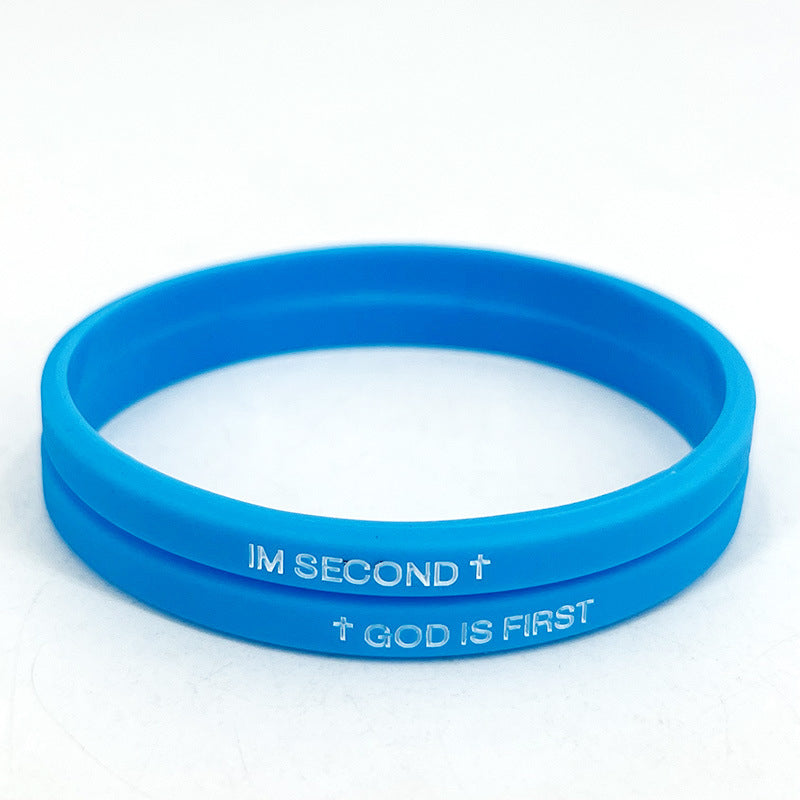 2 Pack- God Is First Bracelet Im Second Motivational Message Bracelet