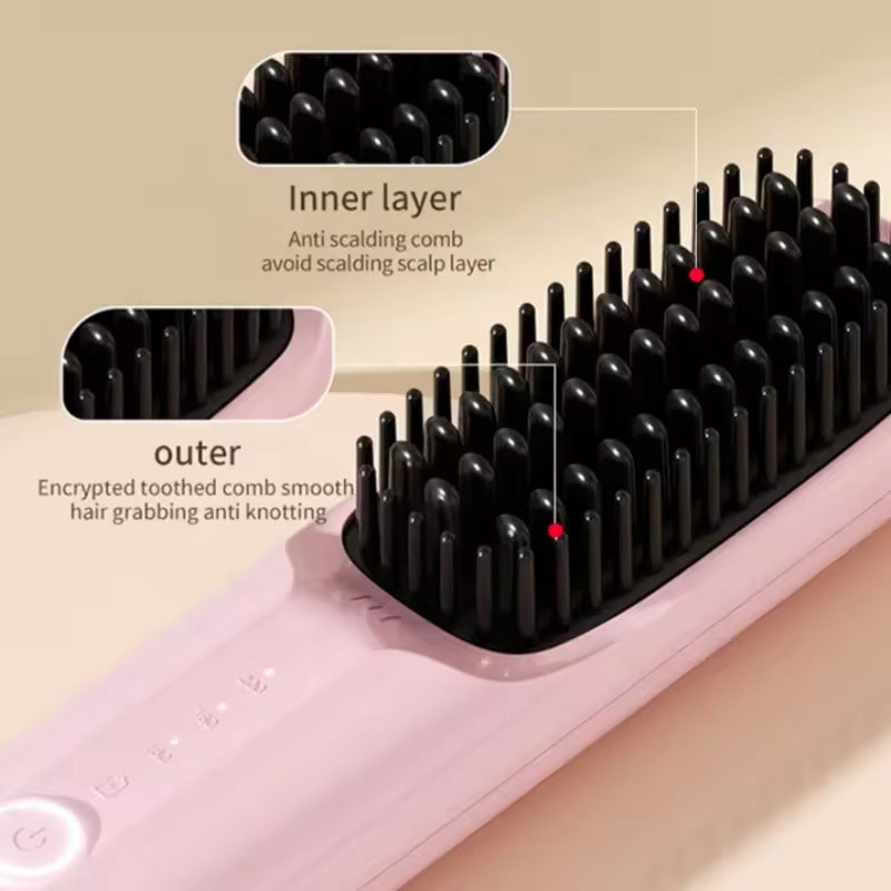 Cordless Hair Straightener Brush
