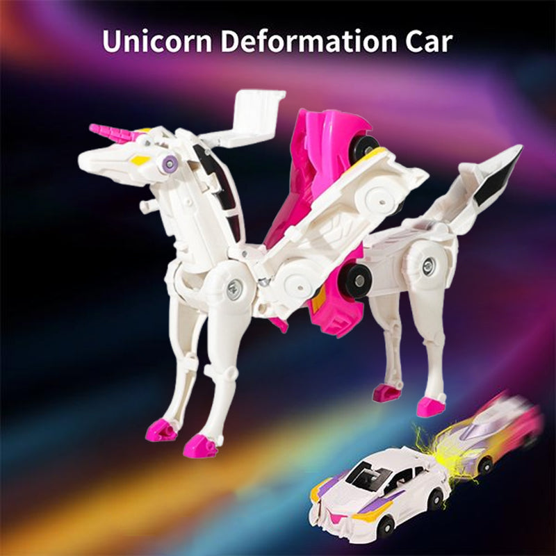 Transform car toys into magical flying horses and unicomns!