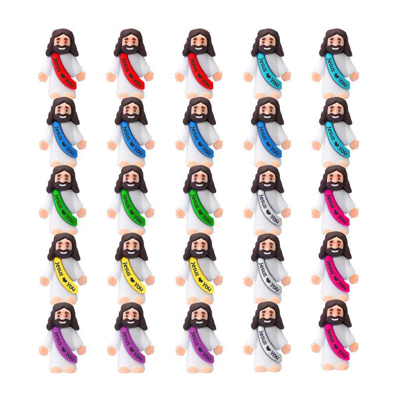Mini Jesus Figurines With Jesus love You Slogan