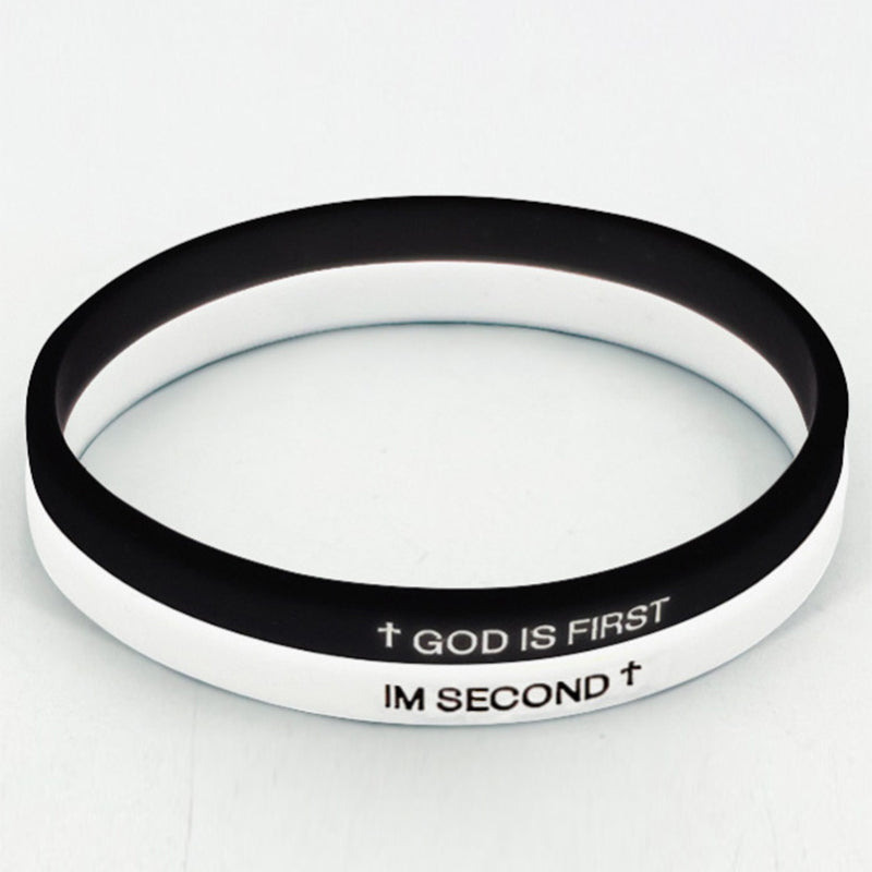 2 Pack- God Is First Bracelet Im Second Motivational Message Bracelet
