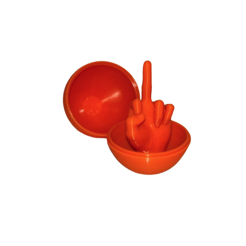 Funny 3D Printed Middle Finger Egg