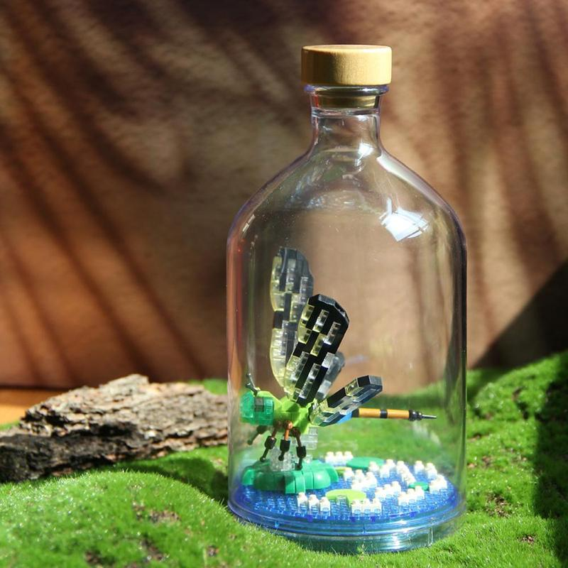 Insect Collection Building Blocks with Glass Display Bottle