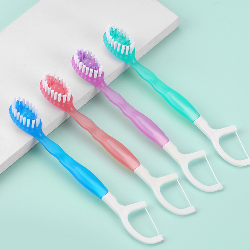 5in 1 Toothbrush & Floss & Tongue Scraper & Toothpick Set(12 PCS)