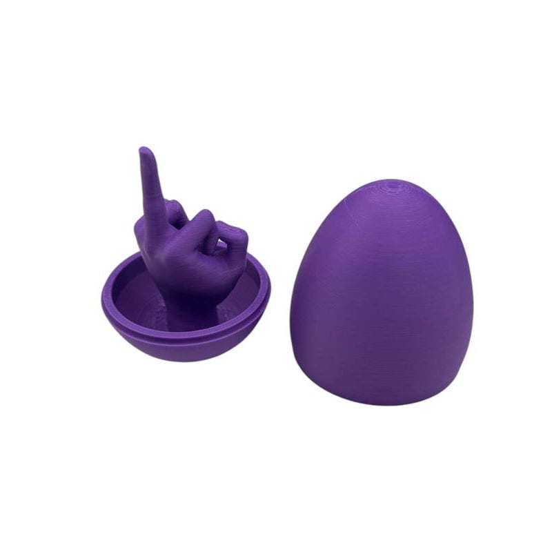 Funny 3D Printed Middle Finger Egg