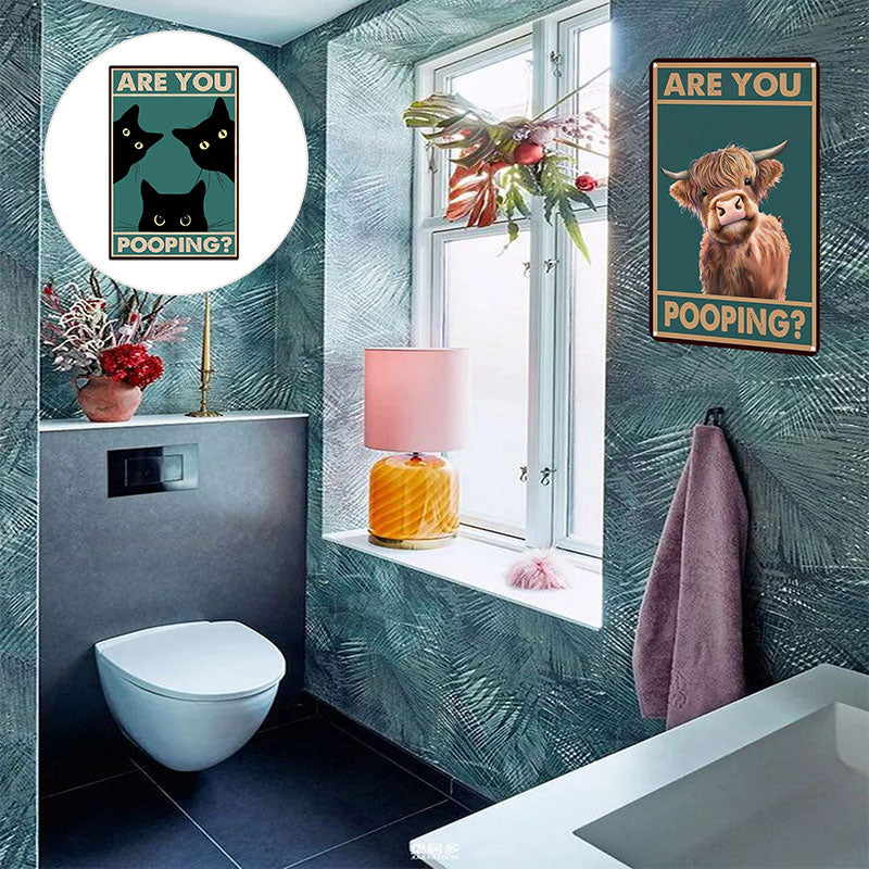 Vintage Highland Cow Tin Sign