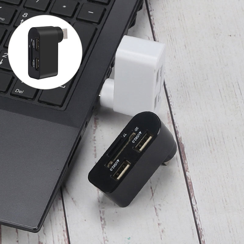 4-in-1 Rotating USB Hub