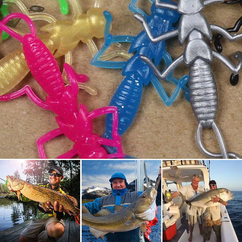 Insect Shaped Fish Bait（1 Set/8 PCS）