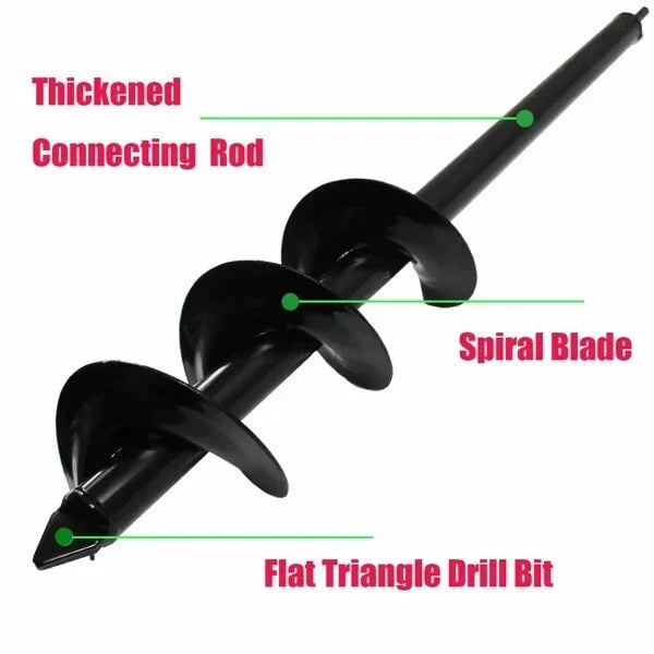 Spiral Rod Earth Drill Bits 2 Counts/set