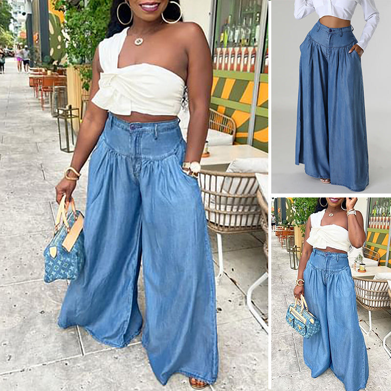 Wide-leg High-waisted Jeans