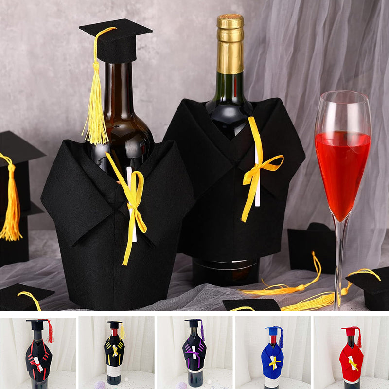 Graduation Cap And Gown Bottle Cover