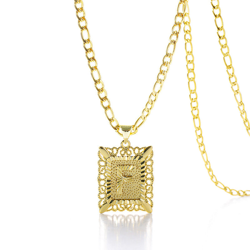 Gold Letter Pendant Necklace