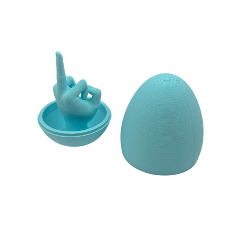 Funny 3D Printed Middle Finger Egg