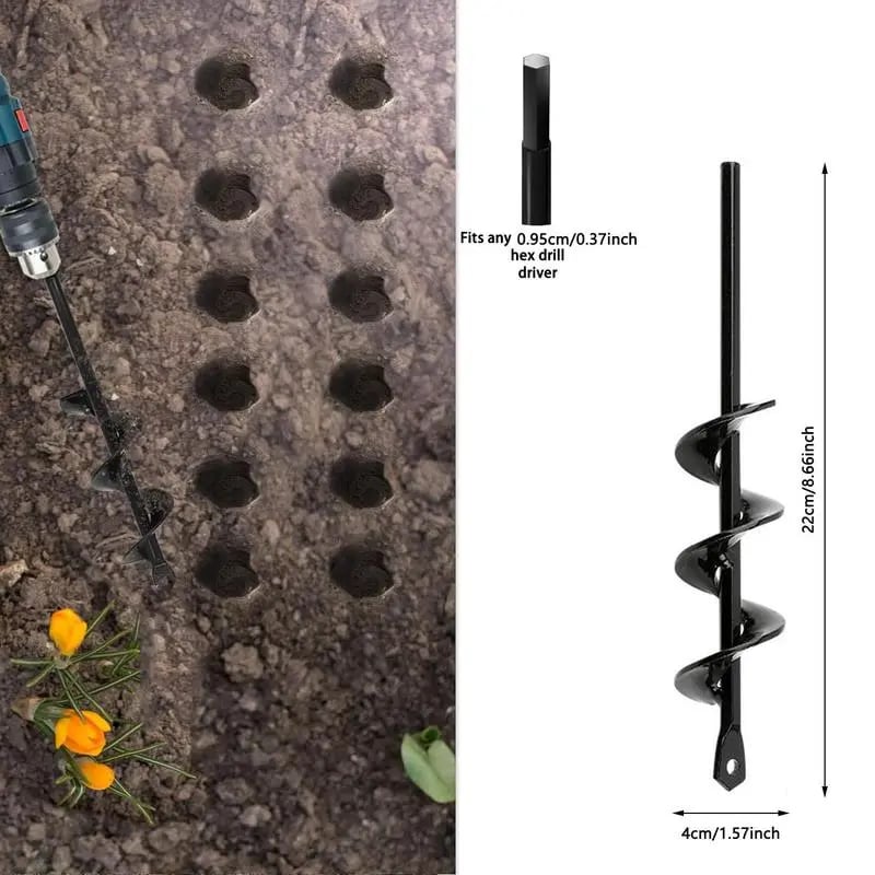 Spiral Rod Earth Drill Bits 2 Counts/set
