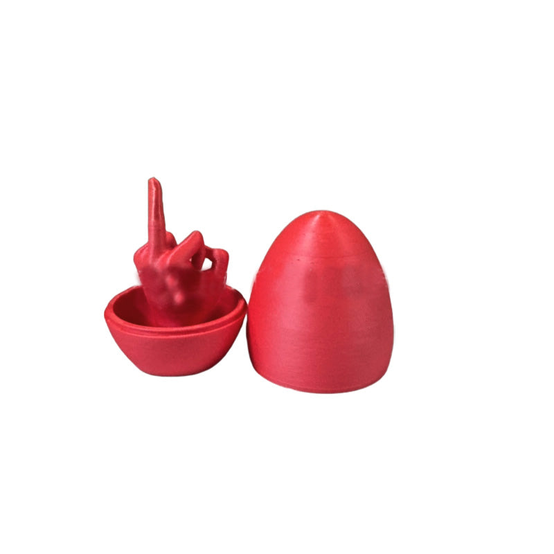 Funny 3D Printed Middle Finger Egg