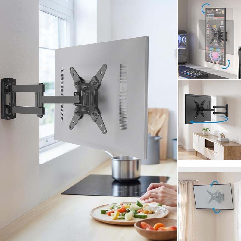 Full Motion TV Wall Mount for 14-55" LED/LCD Flat & Curved Screens