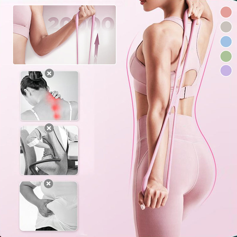 8-Shaped Silicone Resistance Band with Massage Grip