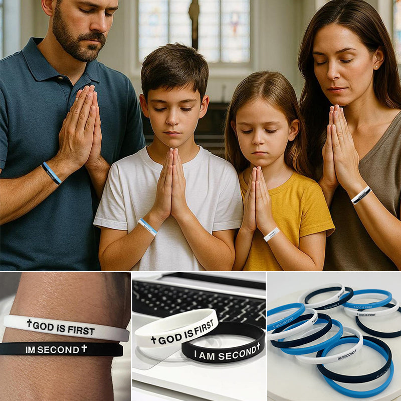 2 Pack- God Is First Bracelet Im Second Motivational Message Bracelet