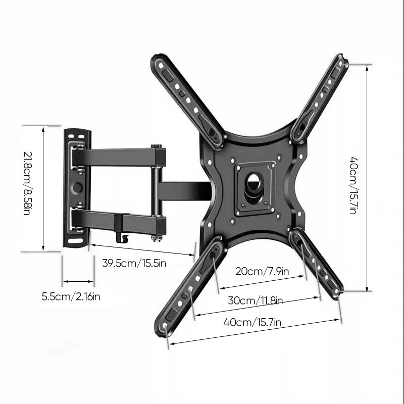 Full Motion TV Wall Mount for 14-55" LED/LCD Flat & Curved Screens