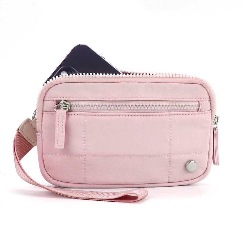 Women's Solid Color Nylon Zipper Wallet
