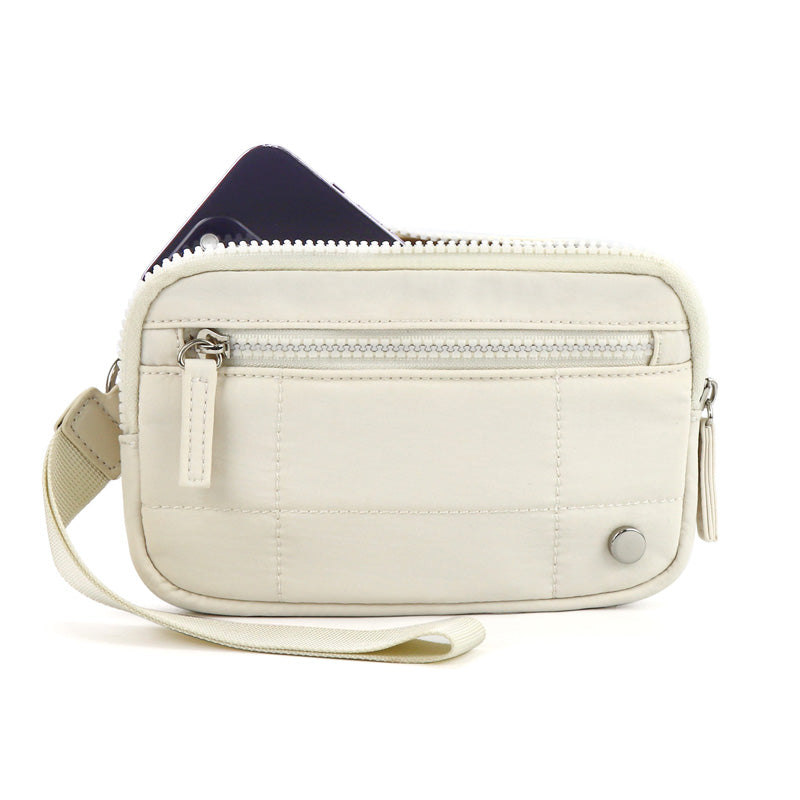 Women's Solid Color Nylon Zipper Wallet