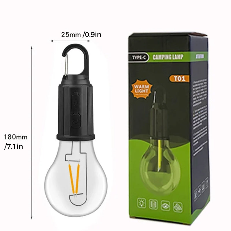 Outdoor Camping Hanging Type-C Charging Retro Bulb Light