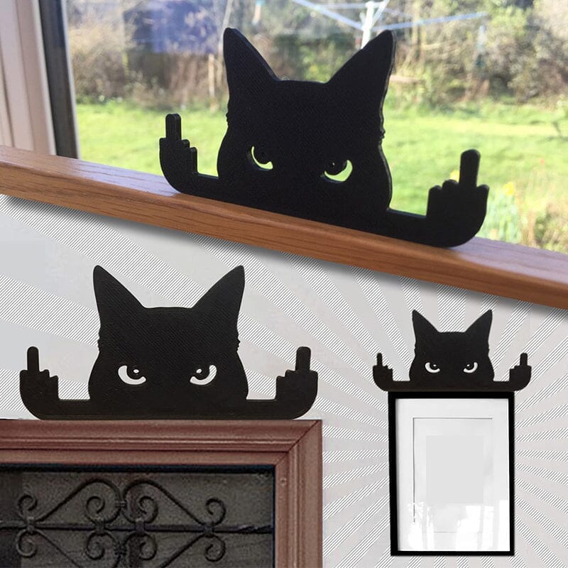 Cat ornament Middle Finger cat
