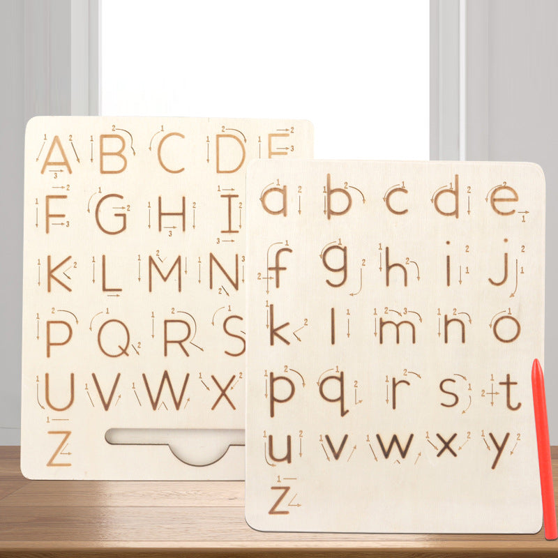 Wood Letter Practicing Board