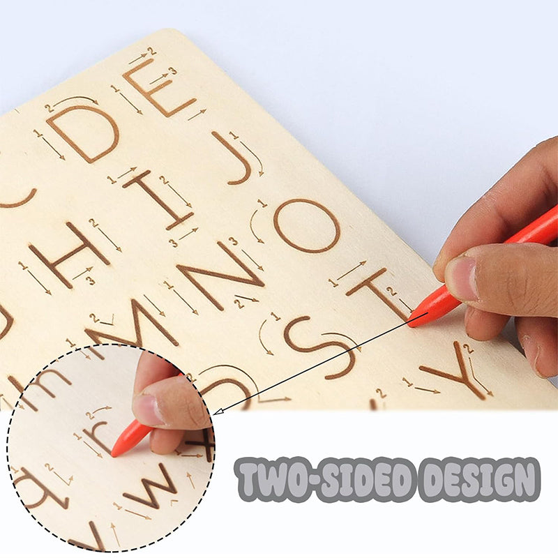 Wood Letter Practicing Board