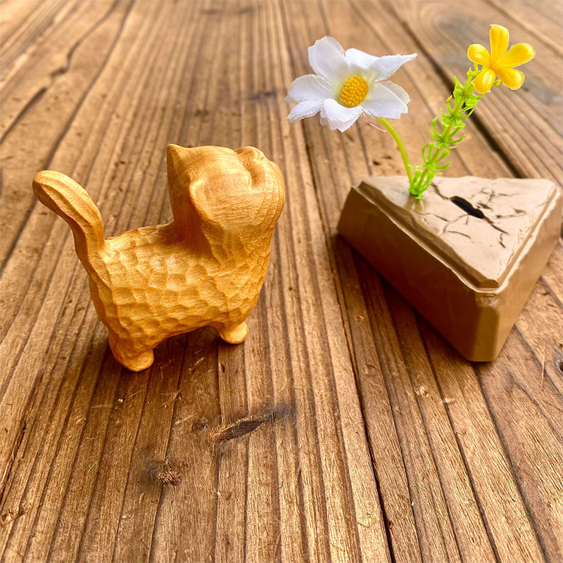 Tiny Cute Wooden Cat