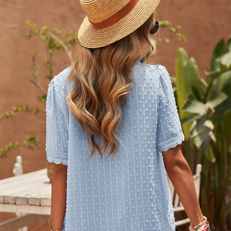 Lilyrhyme™ Sexy Lace V Neck Top