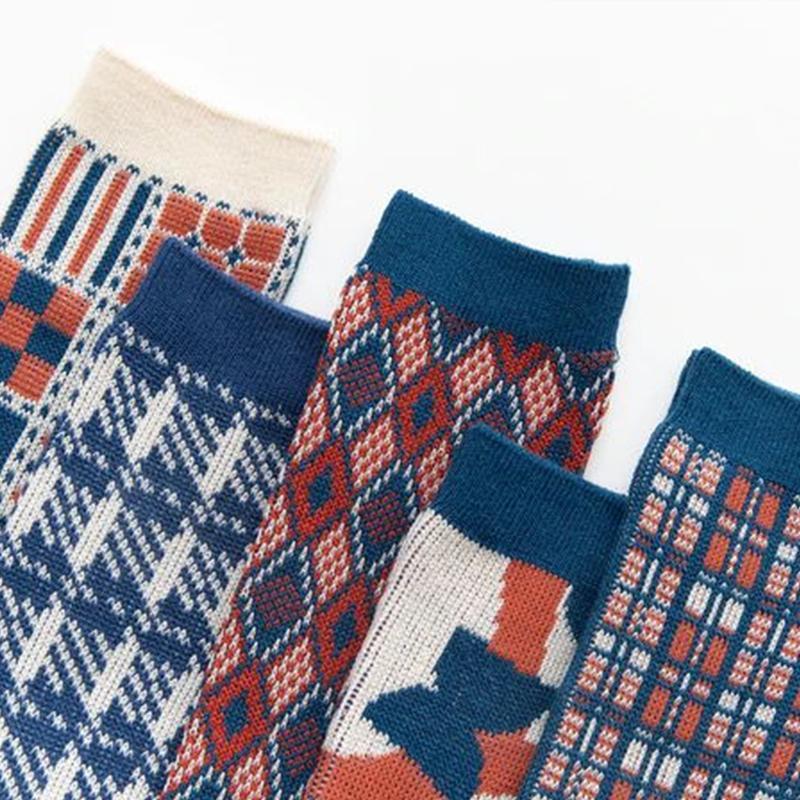 Lilyrhyme™ Retro Plaid Knitted Socks