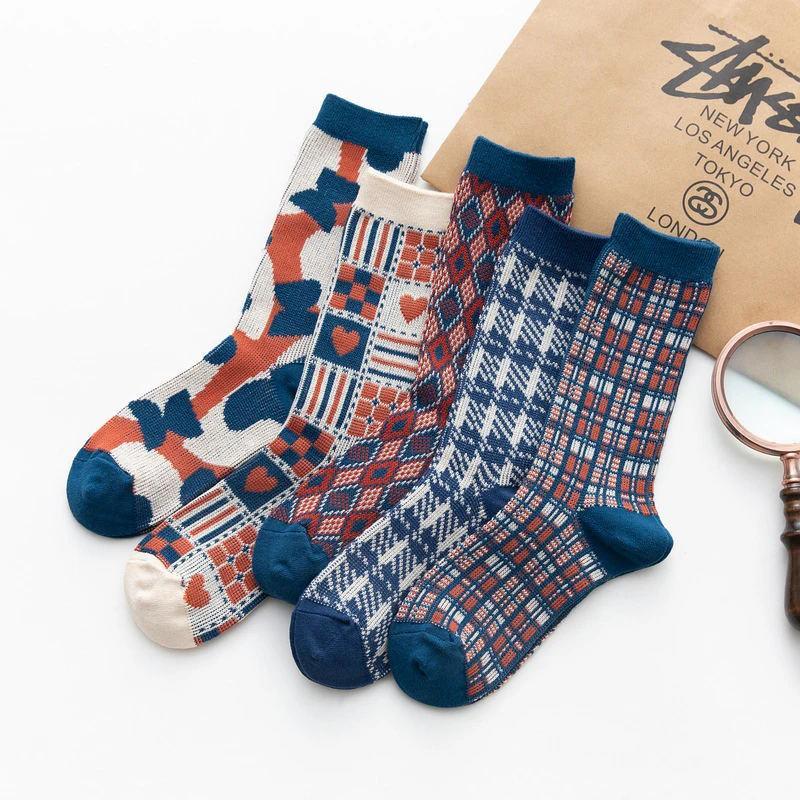Lilyrhyme™ Retro Plaid Knitted Socks