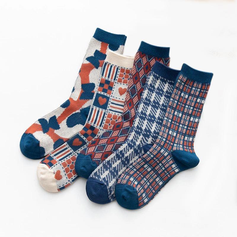 Lilyrhyme™ Retro Plaid Knitted Socks