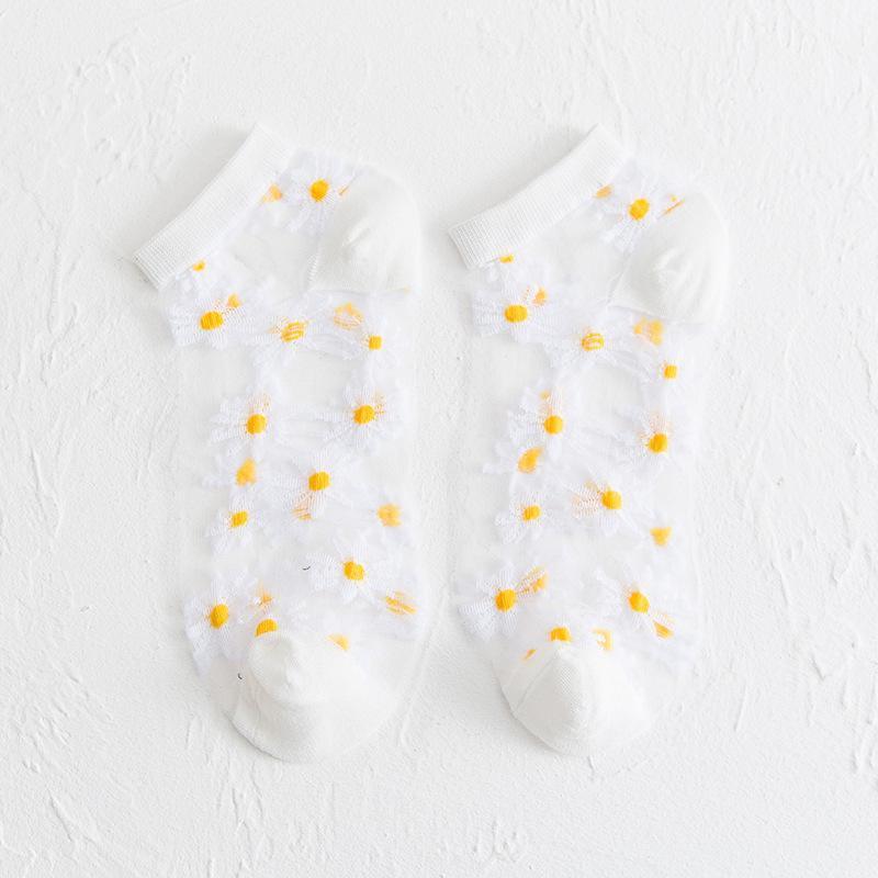 Lilyrhyme™ Translucent Daisy Socks, 5 pairs