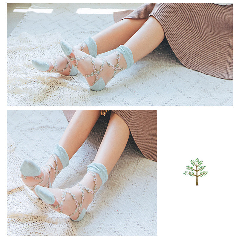 Lilyrhyme™ Light Dreams, Ladies Thin Translucent Socks